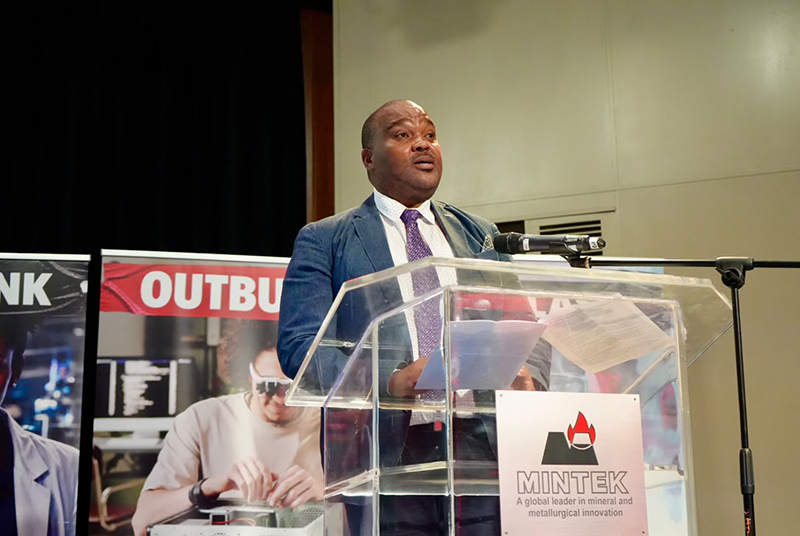 Prof. Bismark Tyobeka, NWU principal and vice-chancellor, delivered the keynote address at Mintek-SCi 2026, the Science Convention of Innovators.