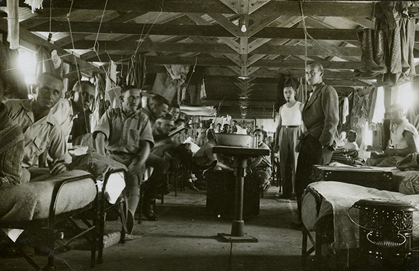 Members of the Ossewabrandwag in the Leeukop internment camp in Rivonia. 