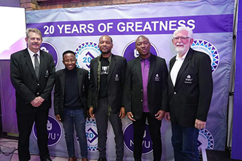 Convocation executive committee members: From left are Bert Sorgdrager, Tutu Kgobane, Nkosinathi Tom, Bongani Mahlangu and Prof Fika Janse van Rensburg.