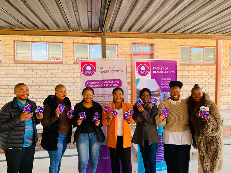 Social work and nursing students from the NWU engaged learners at Bodiri Primary School through the Ubudlelane Menstrual Hygiene Programme.