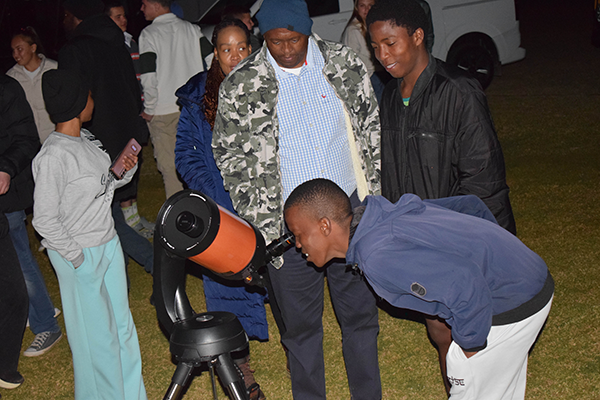 Sky viewing during the NWU VC Science Day