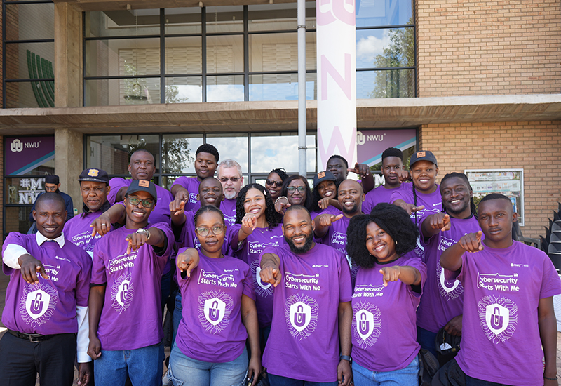 Information Technology, Protection Services and students from various faculties joined forces to raise awareness of cyber security.