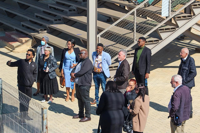 Members of the NWU Enterprises board, the North West Department of Economic Development, Environment, Conservation and Tourism, the Young African Entrepreneurs Institute and other external stakeholders assess developments at the NWU Enterprise Hub.