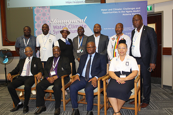 Dignitaries at the NWU’s Water and Climate Changes symposium.