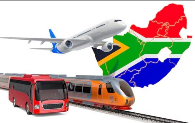 Illustrations of planes, trains an buses 