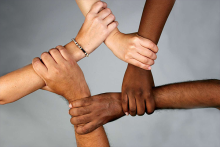 Decorative image: Holding hands