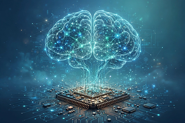 Decorative image depicting AI
