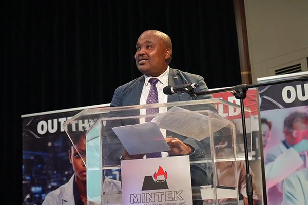 Prof. Bismark Tyobeka, NWU principal and vice-chancellor, delivered the keynote address at Mintek-SCi 2026, the Science Convention of Innovators.